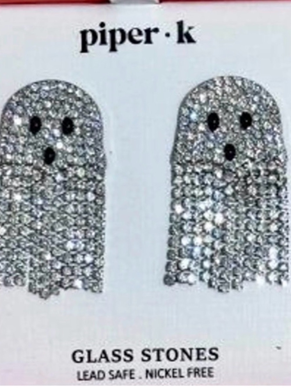 Piper K Crystal Ghost Drop Earrings